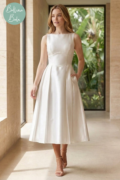 Vestido blanco de satin