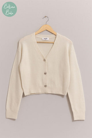 Sweater cream con corazones