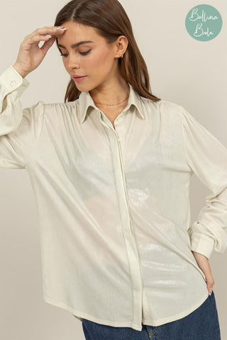 Blusa manga larga warm silver