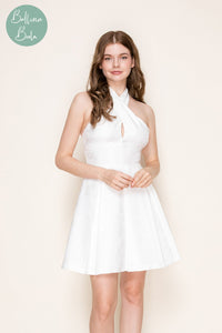 Vestido blanco corto halter