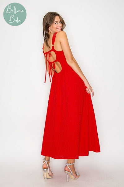 Vestido maxi rojo