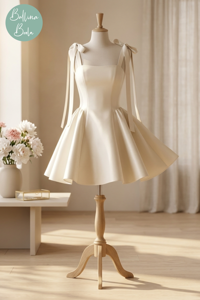 Vestido ivory corto