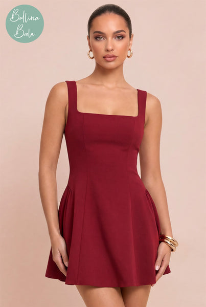 Vestido vino corto