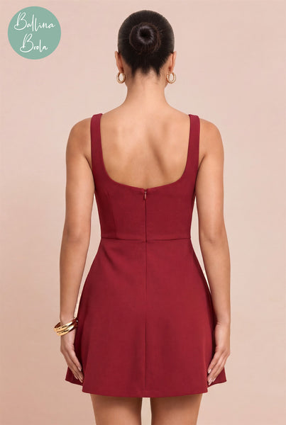 Vestido vino corto