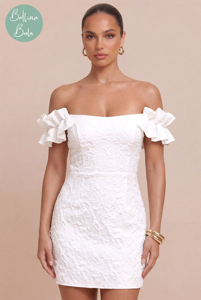 Vestido blanco con textura