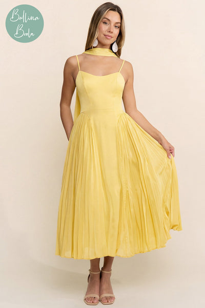 Vestido butter yellow midi