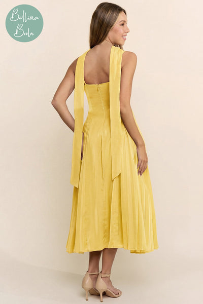 Vestido butter yellow midi