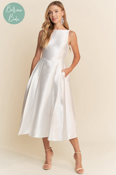 Vestido blanco de satin