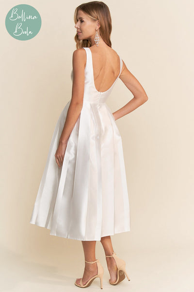 Vestido blanco de satin