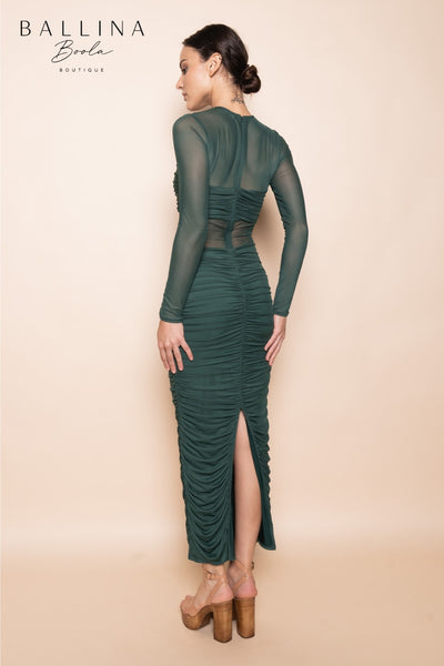 Vestido verde al cuerpo