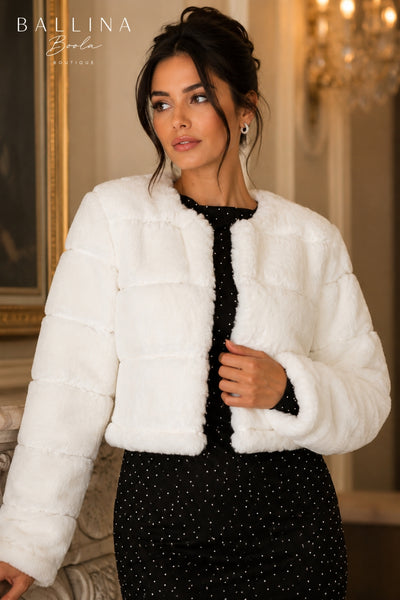Sweater fur blanco