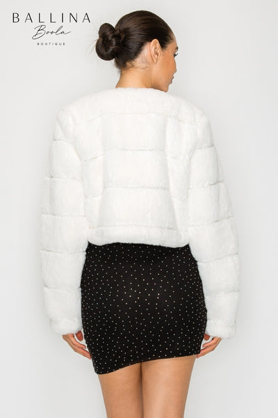 Sweater fur blanco