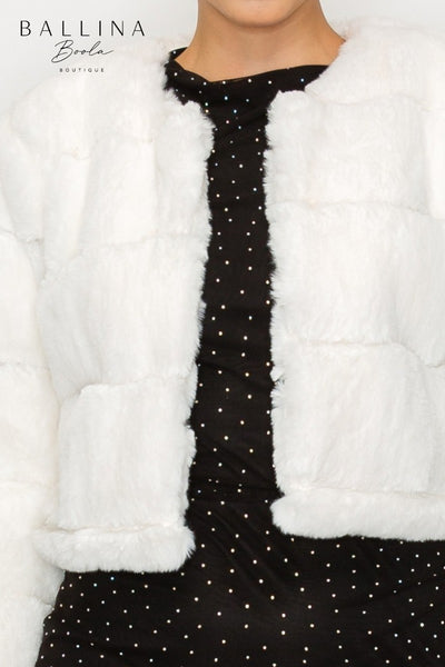 Sweater fur blanco