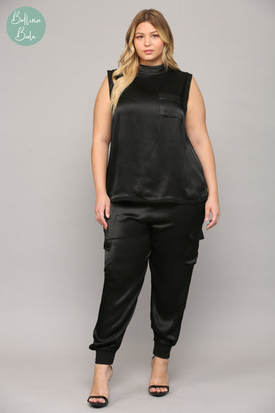 Blusa negra plus