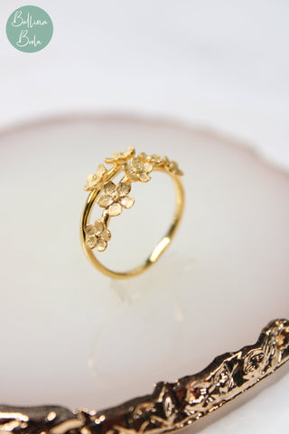 Anillo dorado premium