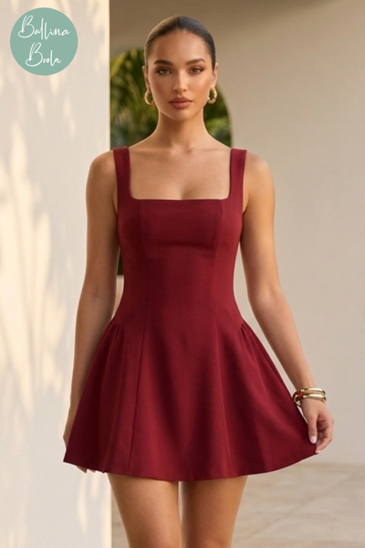 Vestido vino corto