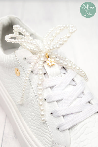 Tennis paris glam de cuero blanco