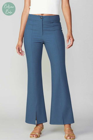 Pantalon campana smoky blue