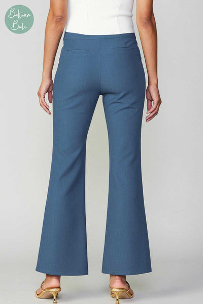 Pantalon campana smoky blue