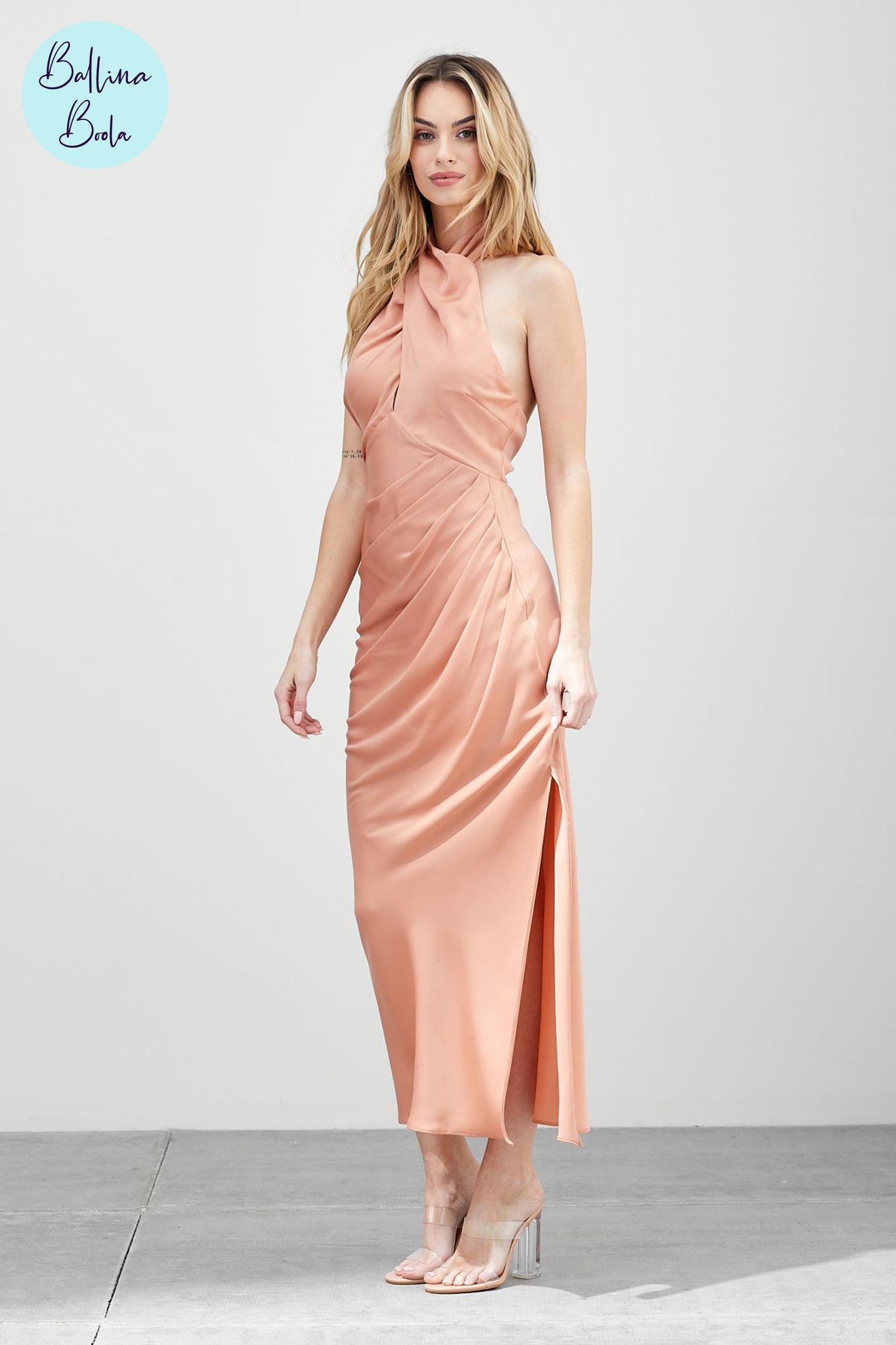 Vestido peach sand