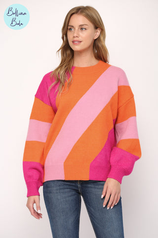 Sweater naranja rosa