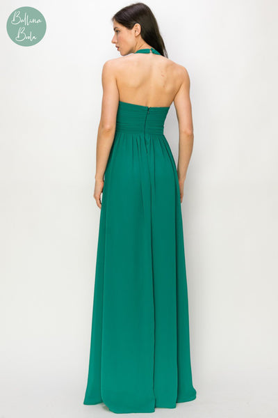 Vestido verde jade