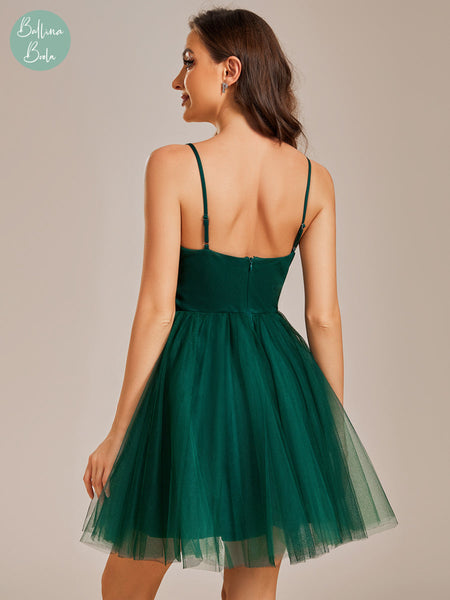 Vestido verde corto