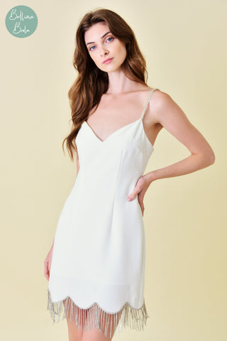 Vestido corto blanco